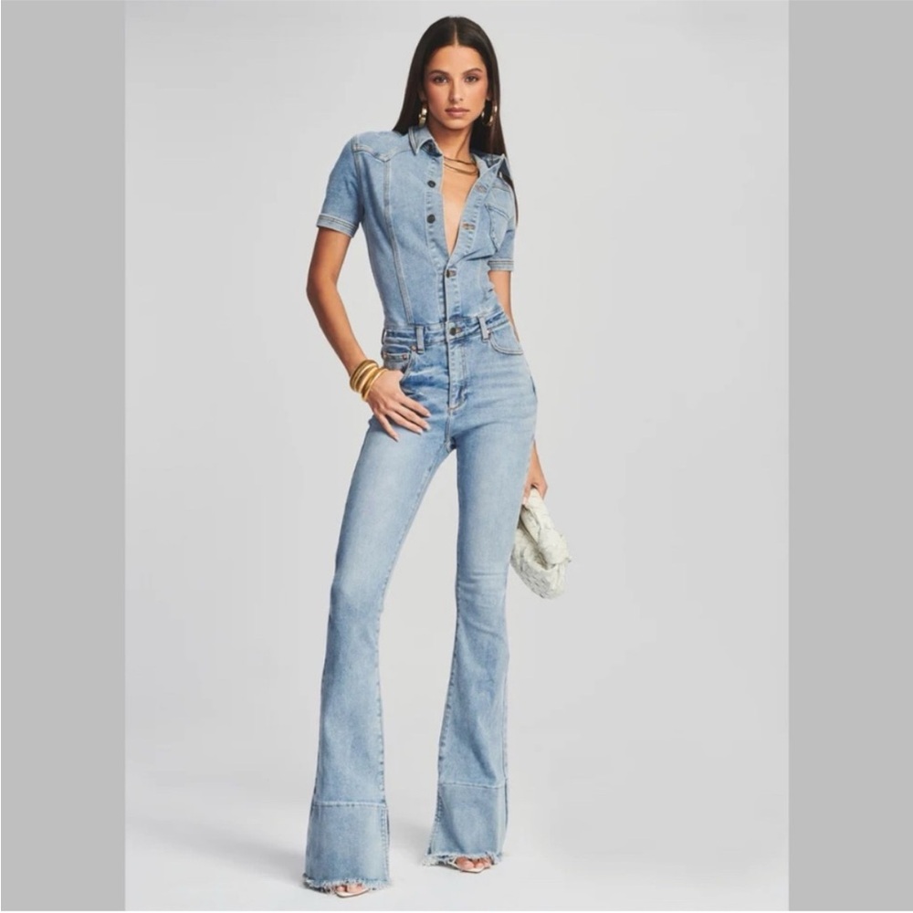 SER.O.YA Blue Flare Wide Leg Jeans
